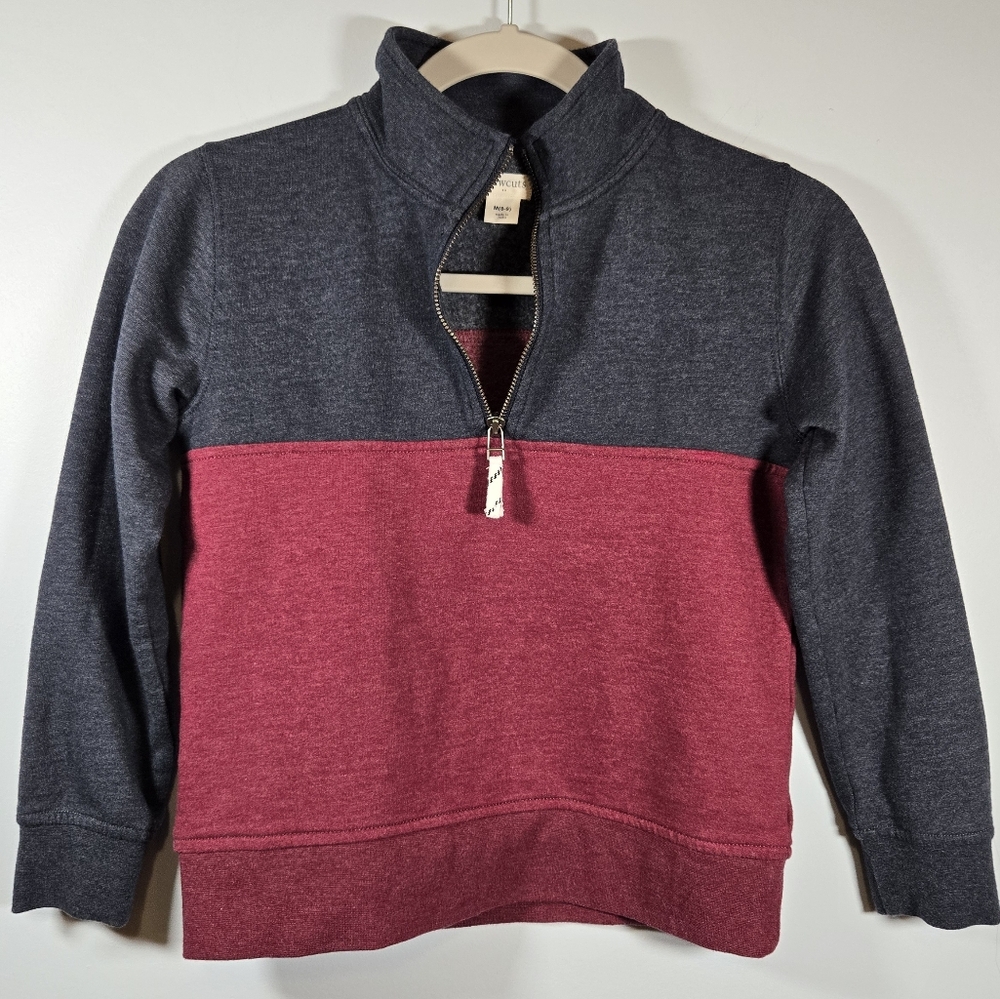 Crewcuts Boys Pullover Sweatshirt Navy‎ Red Size M (8-9) Long Sleeve Top